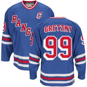 Kinder New York Rangers Eishockey Trikot Wayne Gretzky #99 Authentic Throwback Königsblau CCM Heroes Alumni